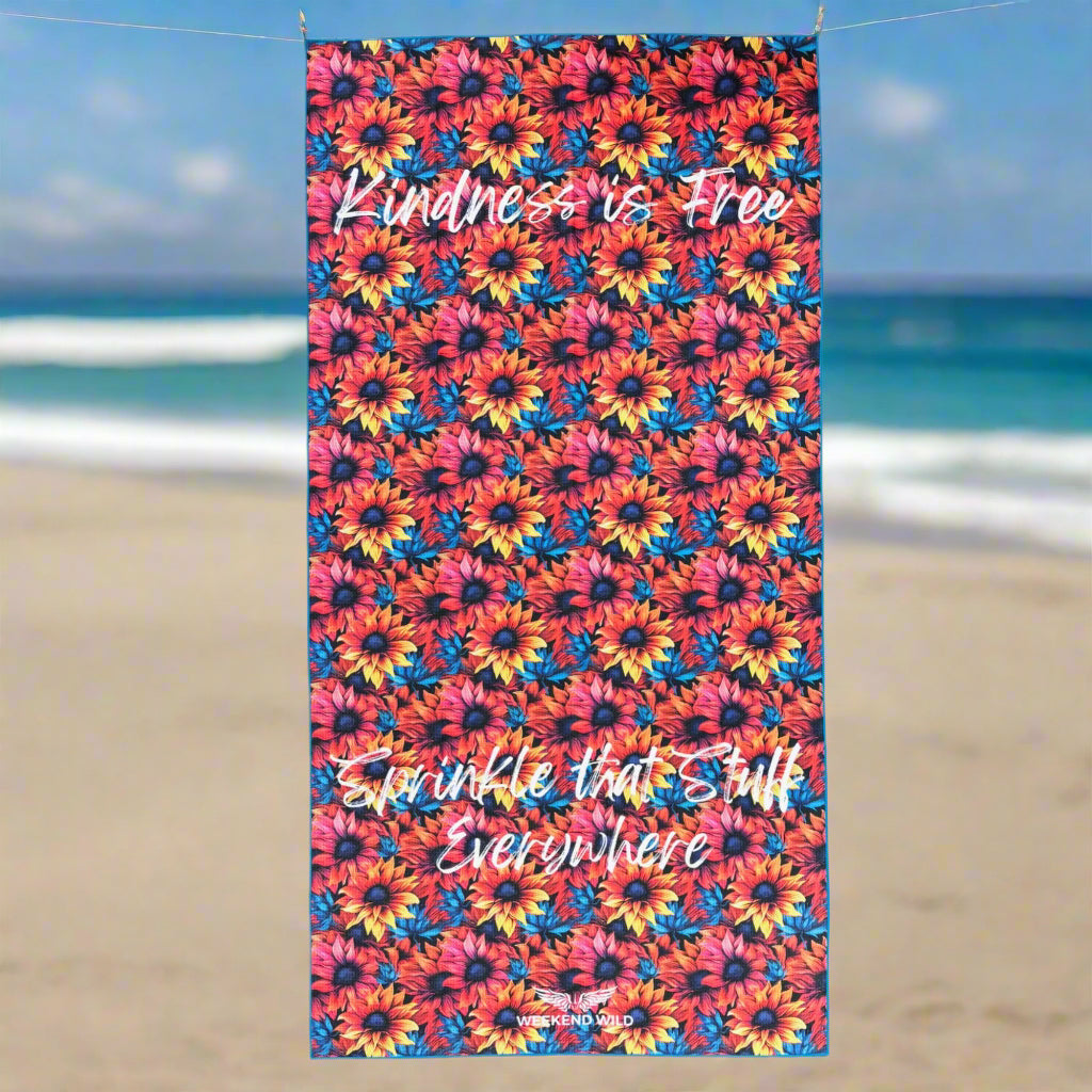 Sand Free towel - beautiful sunflowers